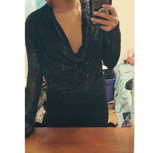 Low cut animal print top
